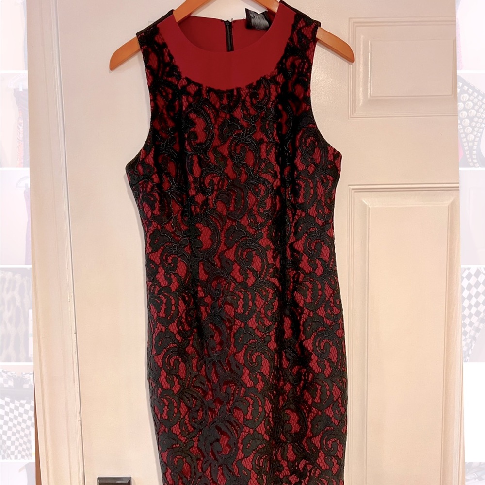 Brand New Aryn K red lace dress